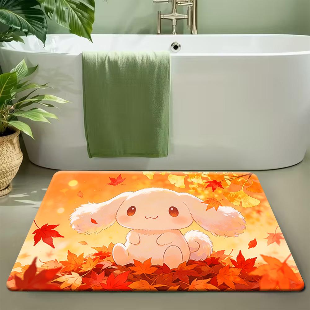 

1pc Sanrio Hello Kitty Plush Rug — Washable, Cartoon Rug, Suitable for Bedroom and Living Room Decoration, Pink with Playful C 40cm x 60cm