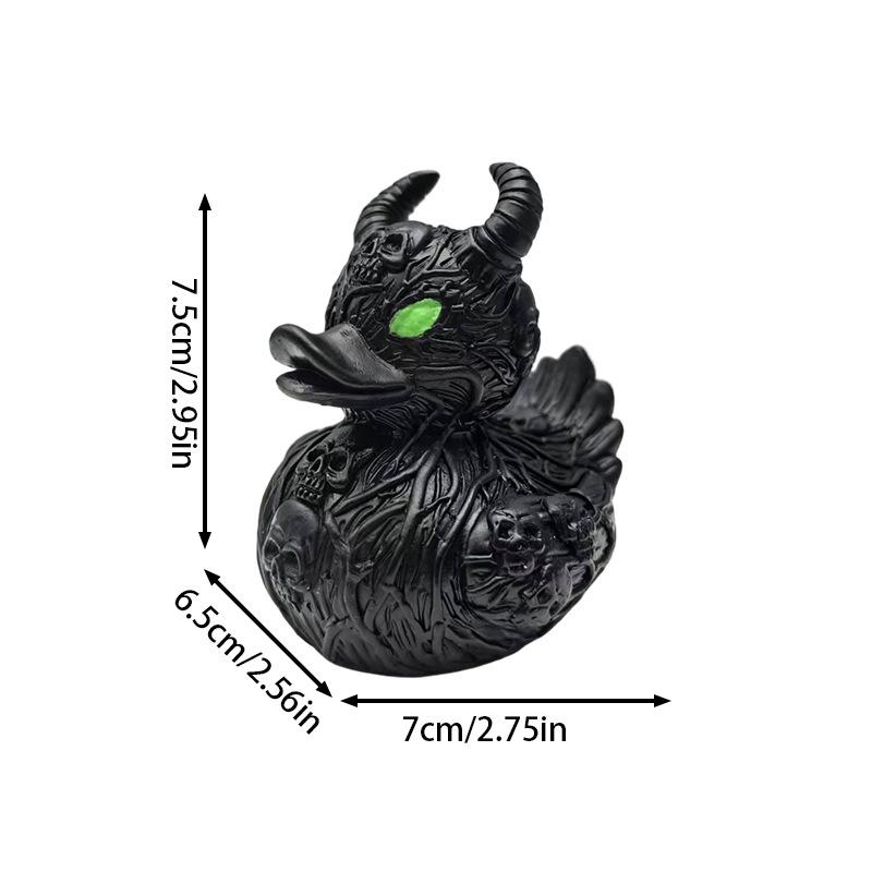 

Devil Skull Duck Decorative Resin Miniature Piece чёрный