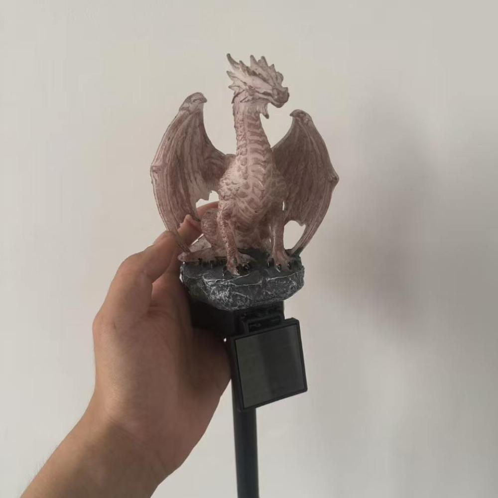 Soft Warm Glow Dragon Solar Garden Light Dragon Statue Gothic Shape Dragon Figurine Lamp Medieval Fantasy Animal