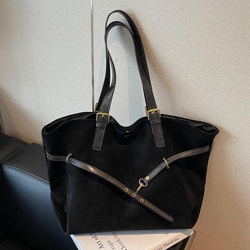 Vintage matte large-capacity tote bag women's autumn fashion versatile high-end single shoulder armpit bag