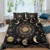 Bohemian Golden Moon Sun Print Duvet Set Bedding Kit