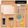 A4 Linden Plywood Carving Board for Printmaking - 4K Professional Woodblock Rubbing Tool