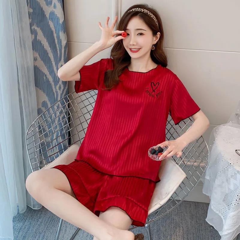 Ice Silk Short-sleeved Shorts 