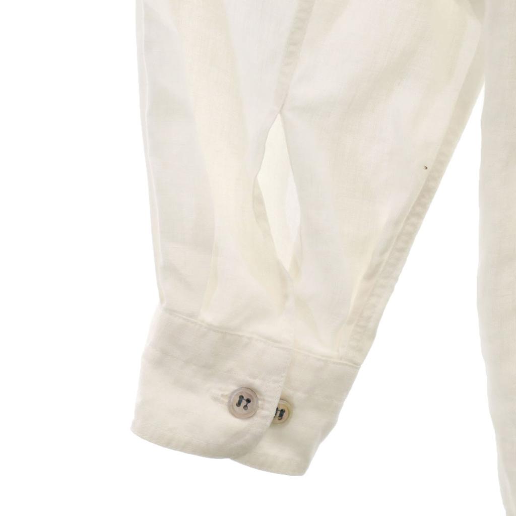 issei miyake the shirts 90s Linen Old Long sleeve Band collar shirt M Men's Used