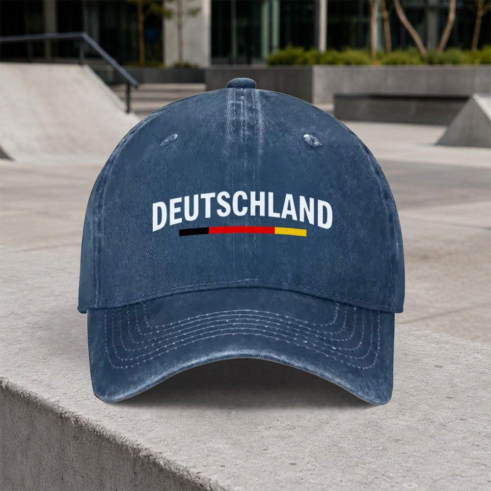 1pc Vintage German Washed Baseball Cap Classic Casual Fashion Retro Unisex Allseason Duckbill Hat Adjustable Size Suitable For