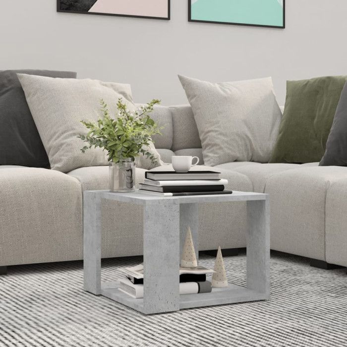 VidaXL Coffee Table Concrete Grey 40x40x30 Cm Engineered Wood 806314