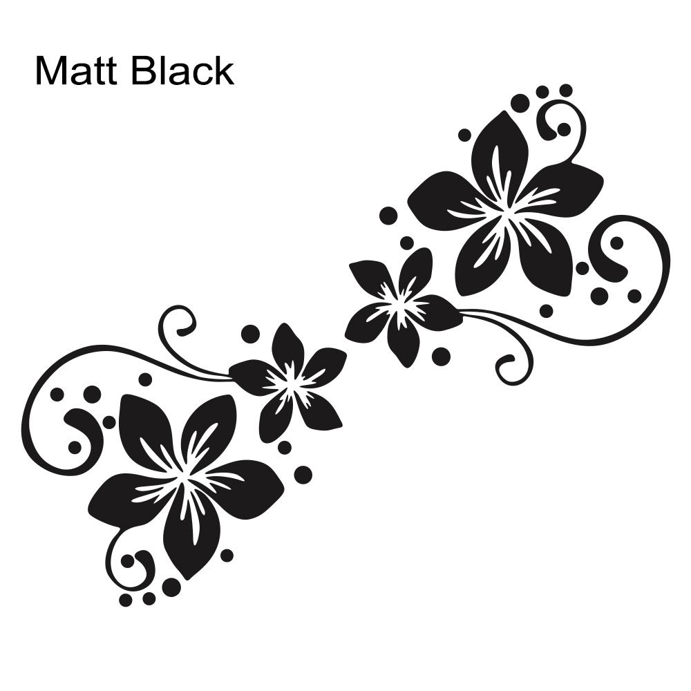 Autocollants Fleurs Créatives Colorées Voiture Haute Adhésivité Imperméables Décorations Porte Fenêtre Autocollants Accessoires Déco Extérieur Auto 50x20cm