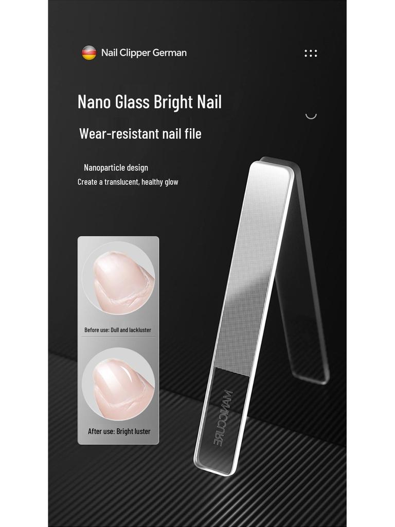 Gradient Color Nail Clipper Set: 6-Piece High-Gloss Clippers with Glass File and Pedicure Cover