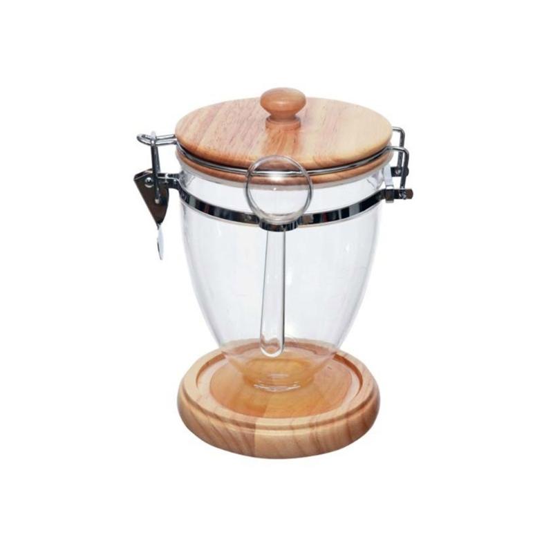 

Clear Acrylic Food Canister with Scoops for Clear View and Easy Monitoring of Coffee and Nut S