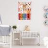Stuffed Animal Net Boho Macrame 2-Layer Hammock Stuffed Animal Holder Plush Storage For Bedroom Nursery Kids Room Living Room