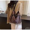 College Style Large Capacity Bow Women 2025 New Autumn and Winter Popular Leopard Print Double Shoulder Back Single Shoulder Messenger Bag