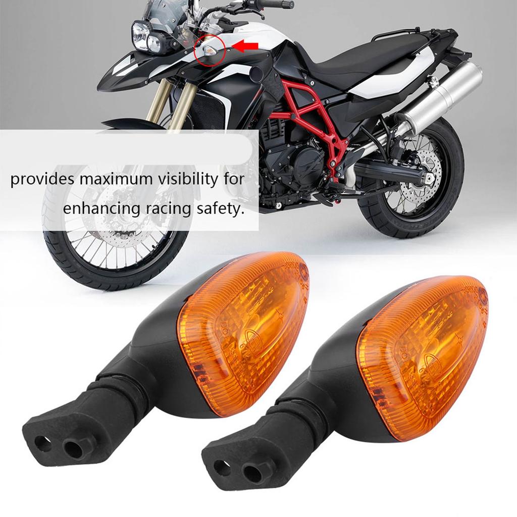 Pair of Motorcycle Refit Turn Signal Lights Direction Indicator Lamp for BMW F800 Yellow