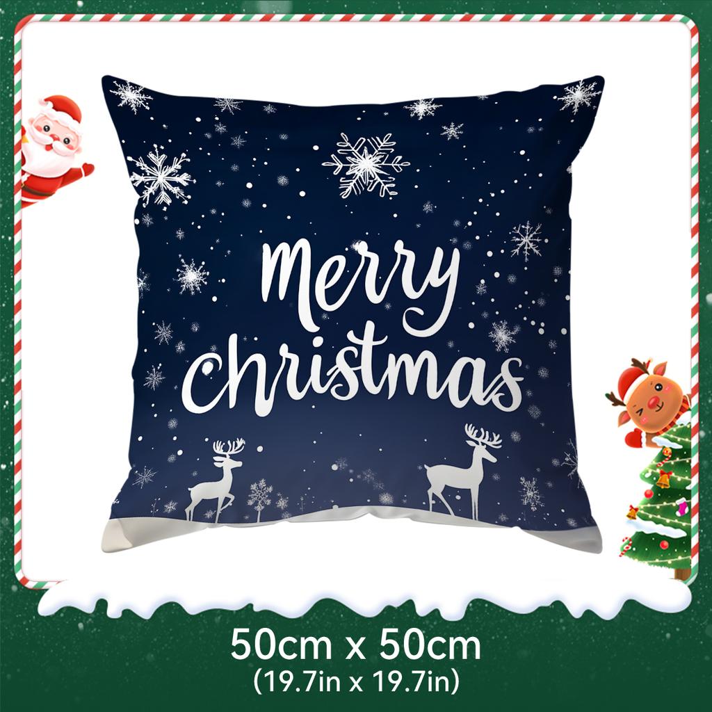 Christmas Snowflake Pillowcase Bedroom Sofa Cushion Cover 100% Polyester Living Room Soft Cushion Pillowcase Home Decor