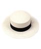 White Flat Panama Hat