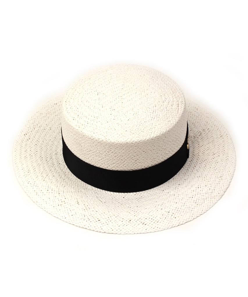 White Flat Panama Hat