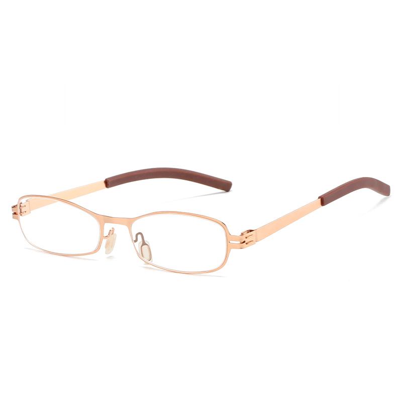 Fashion Small Frame Square Metal Glasses Vintage High Quality Luxury Presbyopic Glasses Daily Leisure Travel Reading Glasses