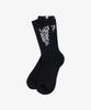 Noseupeiseu Ny4Ms01M White Label Lettering Socks Black