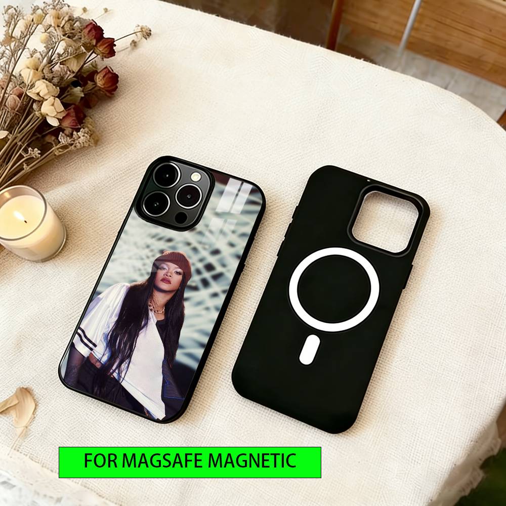 Singer  Rihanna Phone Case For iPhone17,16,15,14,13,12,11 Plus,Pro Magnetic with Magsafe Wireless Charging