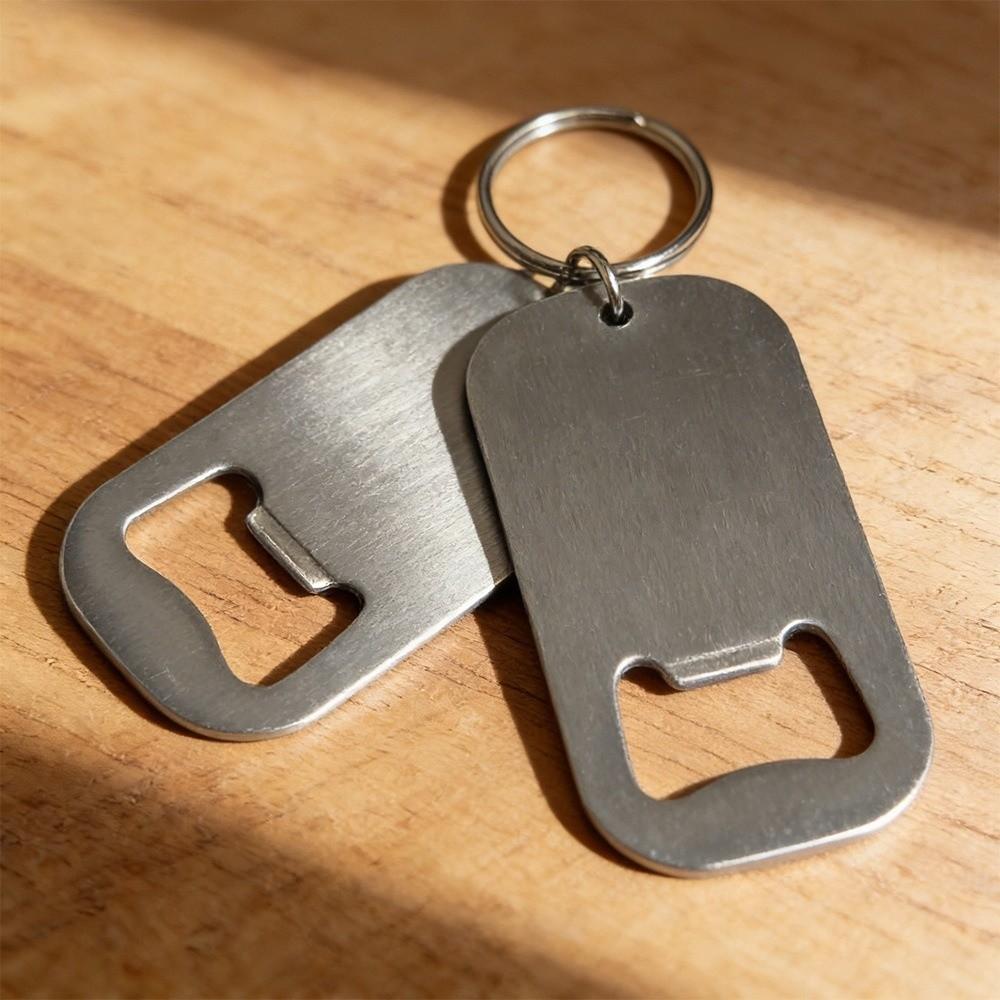 Stainless Steel Beer Bottle Opener Simple Portable Bottle Opener Key Chain Pendant Party