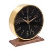 Wm.Widdop Black & Gold Mantel Alarm Clock