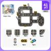 Cross-Color Magnetic Window Blocks: 7.5C Road & Traffic Construction Set for Kids