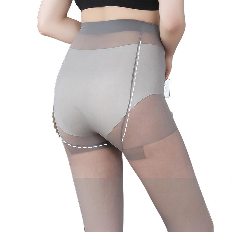 Summer Women'S Sheer Footless Pantyhose Plus Size Footless Tights For Weight 132-276 Lbs Full Length 105Cm For Tall People