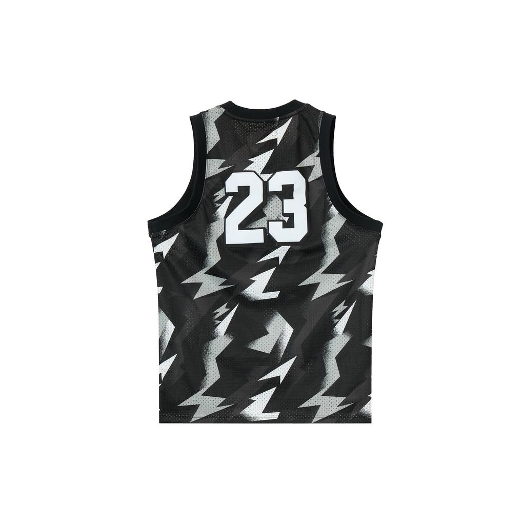 Air Jordan Contrasting Colors Pattern Alphabet Numeric Breathable Training Basketball Sports Vest Black Men's CZ4740-010
