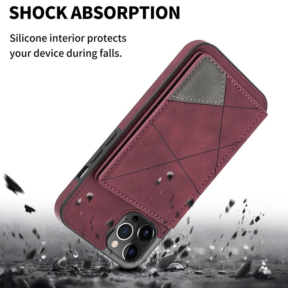 Premium Leather Phone Case for iPhone 13 Pro Max and Samsung S22 - Multi-functional and Protective Apple Skin-feel Design