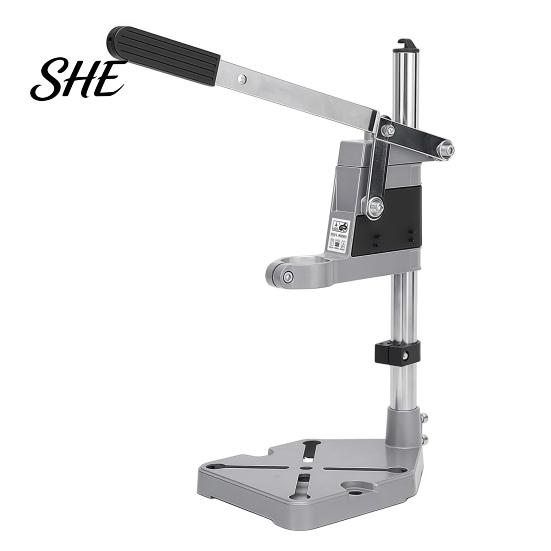 Aluminum Drill Tool Holder Multifunction Press Stand, Hand Fixed Base, Workbench Vise Base Clamp, Alloy Benchtop Electric Stand for Home Workshop