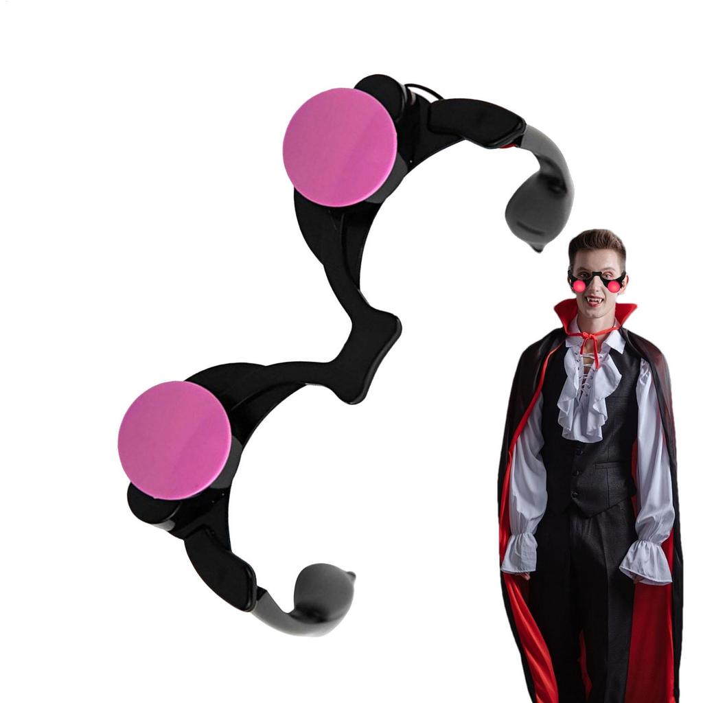 Halloween LED leuchtende Brille Karnevalsparty Cosplay Requisiten Horror Rote Augen Brille Leuchtet im Dunkeln Kindergeschenke