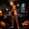 Halloween Family Matching Pajama Set Long Sleeve Round Neck Print for Women Men Kids