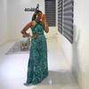 Europe, America, Spring and Summer Africa Fashion Printed Neck Dress Holiday Style Temperament Loose Casual Long Skirt