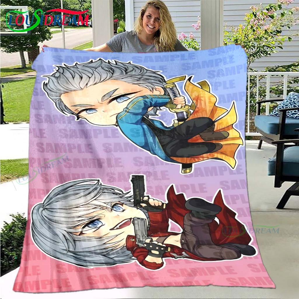 Fashion D-Devil May Cry Tapestry Game Poster Four Seasons Blanket Sofa Cover Travel Bed Plush Blanket Office Break Blanket Gift