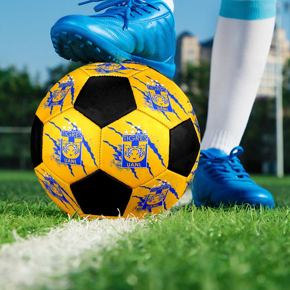1pc Tigres UANL Soccer Ball Size 5 Indoor Soccer Ball Fashion Colorful Backyard Game - Great For Sports Fans Gift HE59