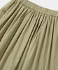 COLUMBIA UNIVERSITY All-Round Pleats Cotton Long Skirts Beige