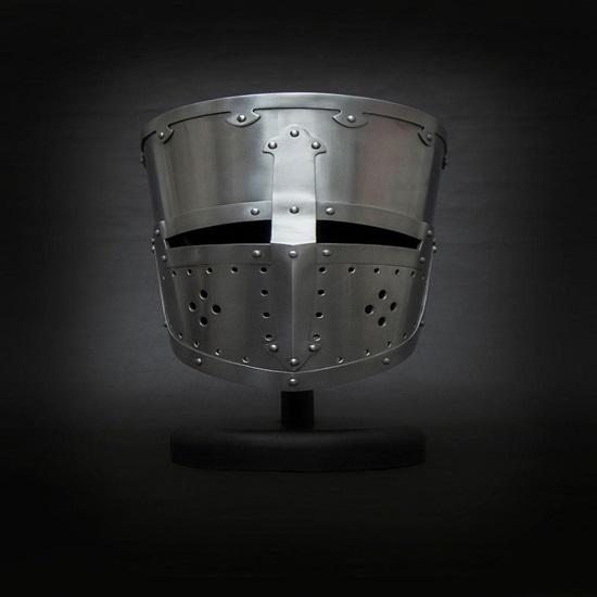 Medieval Great Helm Knight Crusader Helmet  Reenactment Armor  Handmade Steel Helmet Combat Ready  Historical Costume Prop