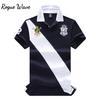 Polo Homme RogueWave Broderie Coutures Contraste de Couleurs Mode Classique Design Original Col Polo Pur Coton Respirant XS-7XL