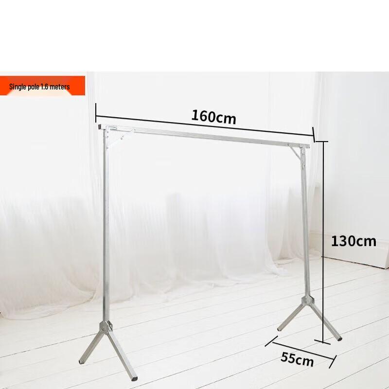 miflame 1.3m Galvanized Foldable Double Rod Clothes Drying Rack
