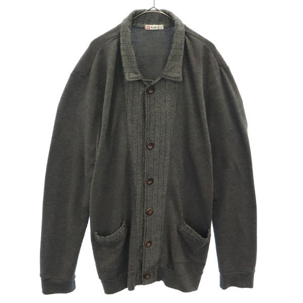 H2H Sweat Jacket 2XL Gray Herringbone Big Size Men's Used