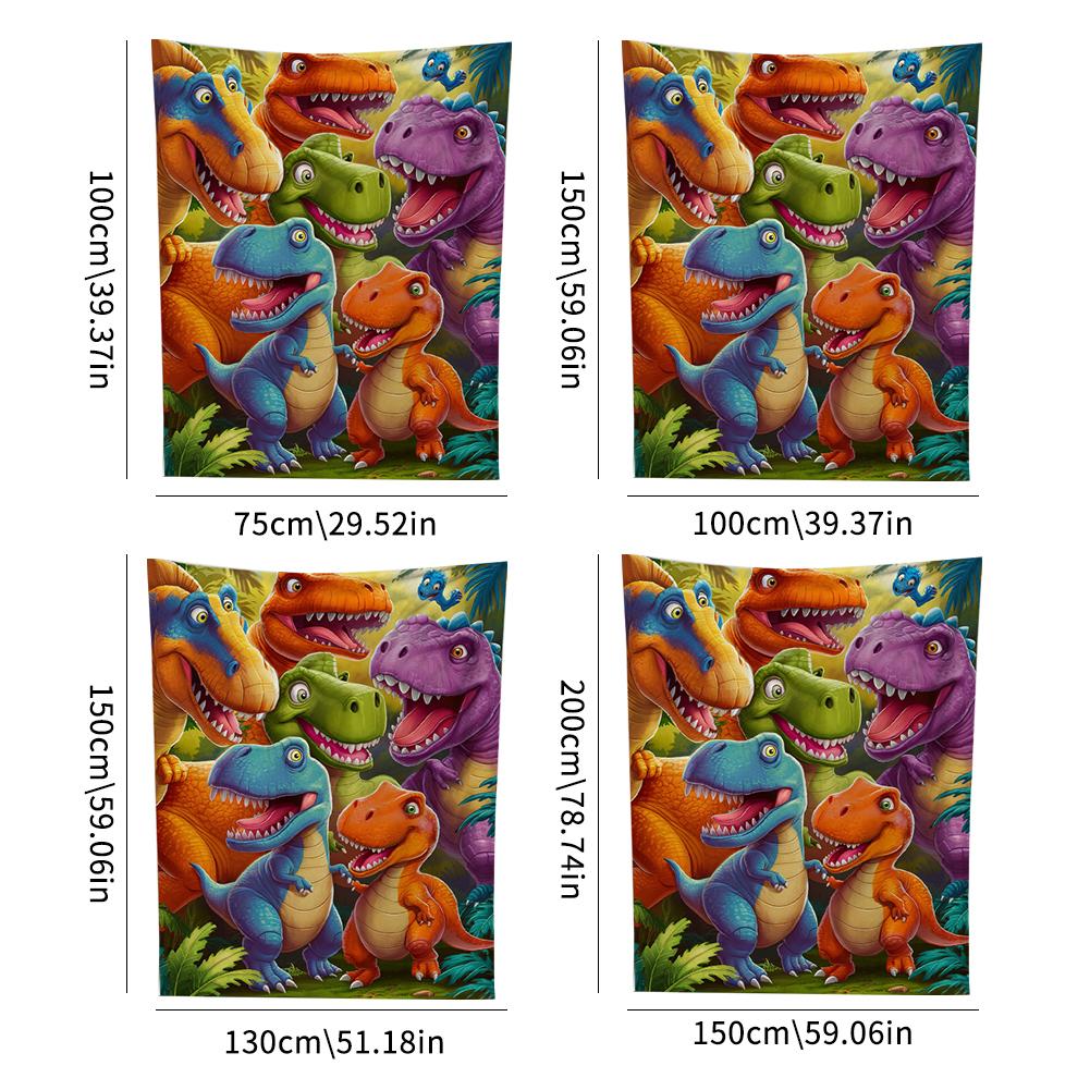 Cute Funny face dinosaur 3D print blanket tapestry comfortable warm blanket lightweight fabric fast shipping washable Flannel