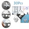 30 Pcs Ceiling Strong Traceless Small Disc Hook Transparent 2cm Suction Hook Home Storage Decorative Poster Hanging Self Adhesive Hook
