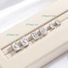 Smyoue 0.5-2CT Emerald Cut 18k Plated Moissanite Stud Earrings for Women Classic Bride 925  Silver Earring Lab Diamond