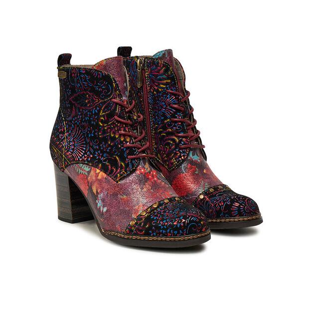 Červené kotníkové boty Laura Vita Elceao 21