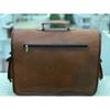 Leather Messenger Laptop Briefcase Satchel Bag (Brown Crazy Goat) Men's Vintage