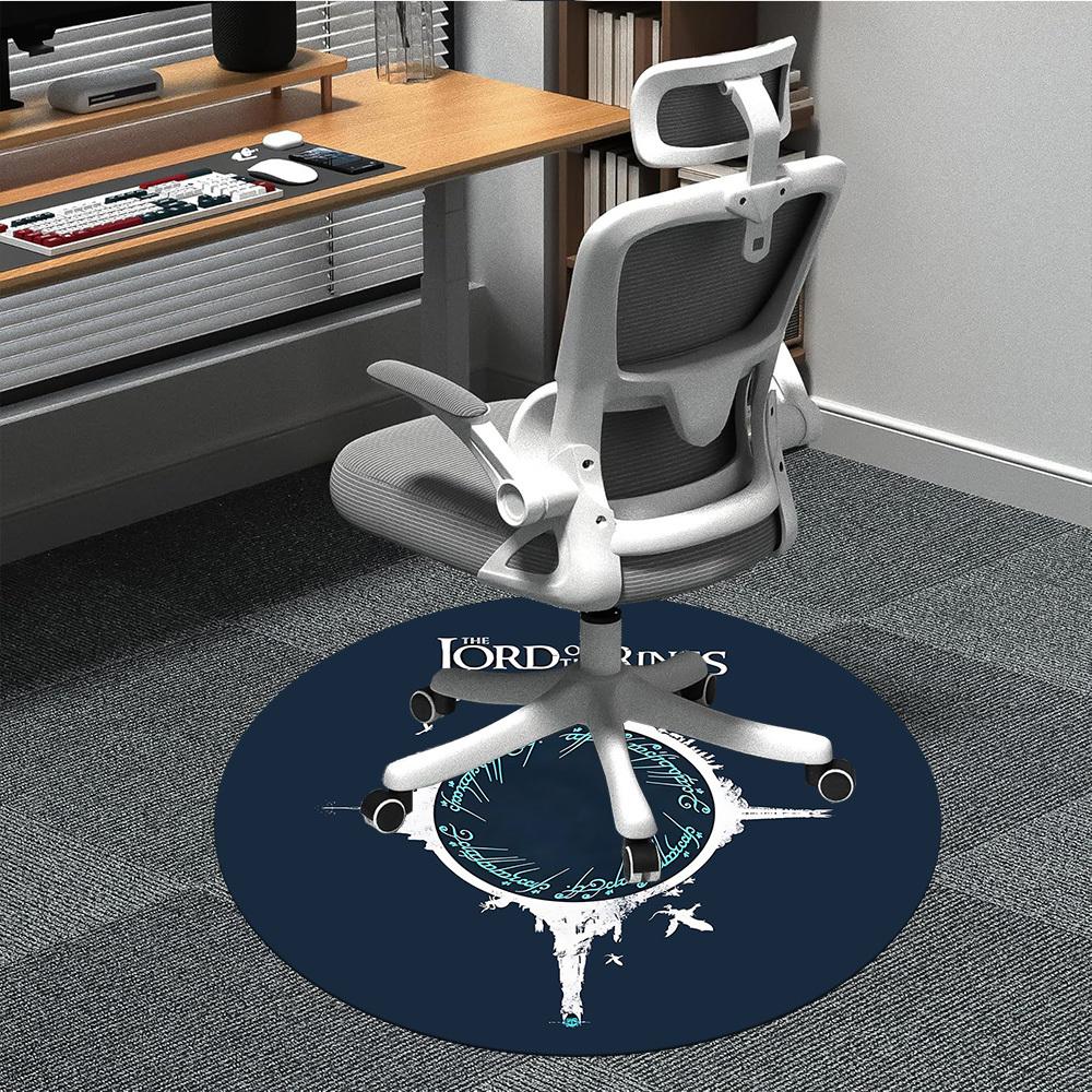 

1pc Lord of the Rings Office Round Area Rug, Indoor Mat Suitable For Office,Bedroom Living Room Home Decor, Room Deco a0926039 80cm by 80cm