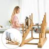 Good-2 PCS Wooden Dish Rack Bamboo Plate Rack Stand Pot Lid Holder, Dish Drying Rack Kitchen Cabinet Organizer For Dish Plate