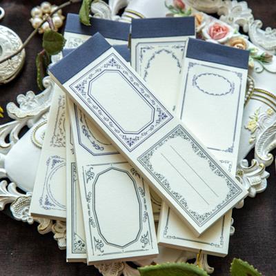 Memo Pad Vintage Style DIY Floral Printing Classic Label Material Literature Journal Pad Office Supplies