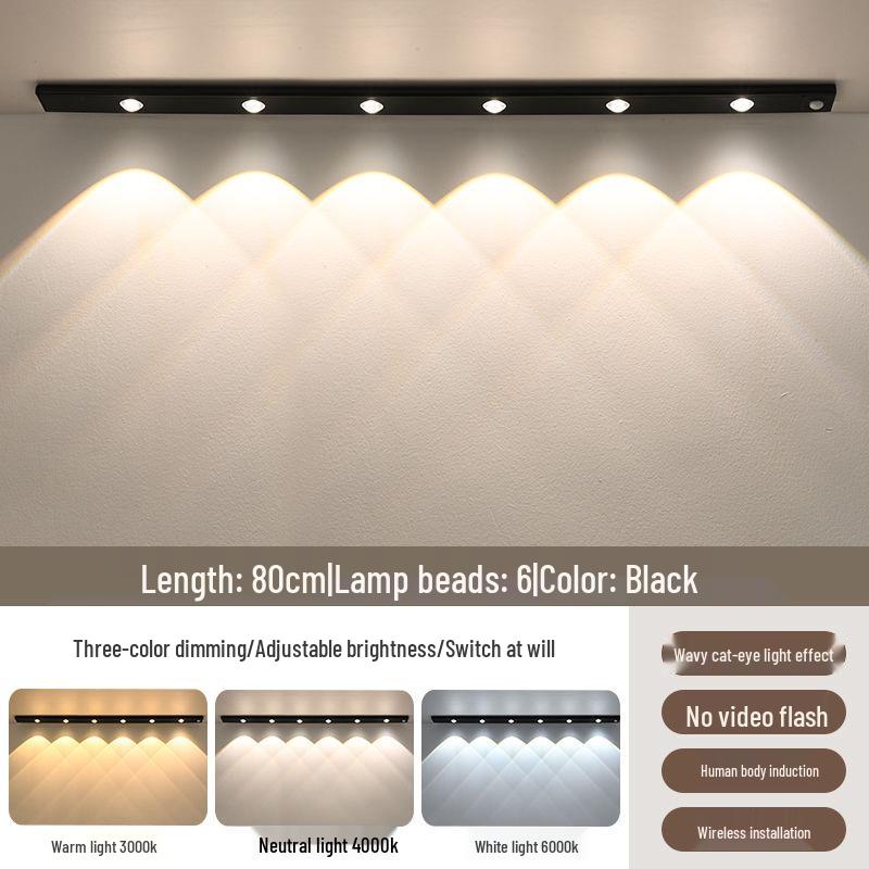 

Перезаряджувана бездротова світлодіодна стрічка з датчиком руху для шаф і гардеробів