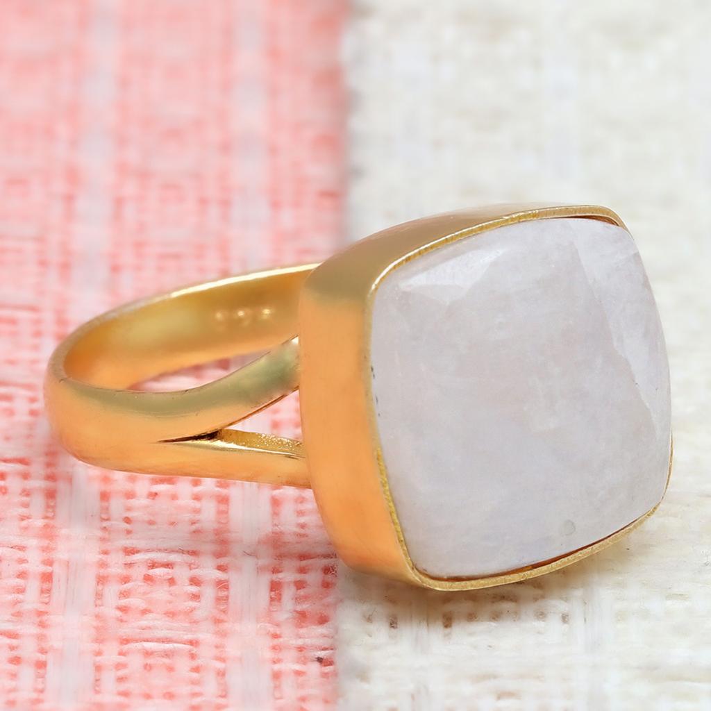 Moonstone Gemstone Handmade Silver Jewelry  "10"