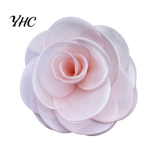 Broche Camélia Occasion Formelle Corsage Style Français Grand Tissu Maillé Mariée Marié Costume de Mariage Manteau Fête de Bal Robe Vêtements Applique Patch DIY
